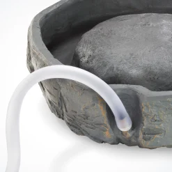 Bachlaufschalen-Set 2-teilig grau mit Solarpumpe