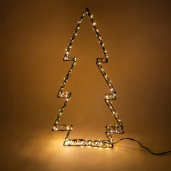 Beleuchteter Solar Tannenbaum Höhe 50 cm mit 200 warmweißen LEDs