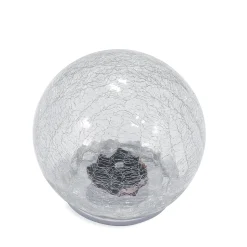 Einzelne Leuchtkugel Crackle Ball 15 cm, inkl. Akku
