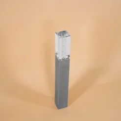 Elegante Standleuchte Bubble Tower 50 cm aus Edelstahl