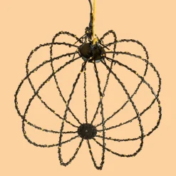 Hängende Solar-Dekokugel Ø 30 cm mit 210 bernsteinfarbenen LEDs