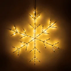 Hängende Solar Schneeflocke Ø 40 cm mit 200 warmweißen LEDs