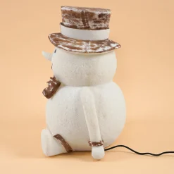 Lächelnder Solar Schneemann Fred