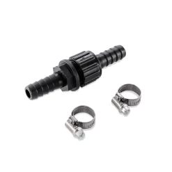 Schlauchverbinder 1/2" - 13 mm, inkl. 2 Schlauchschellen