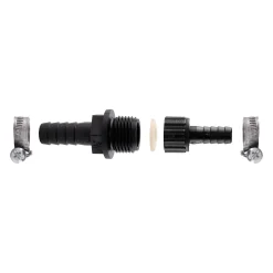 Schlauchverbinder 1/2" - 13 mm, inkl. 2 Schlauchschellen