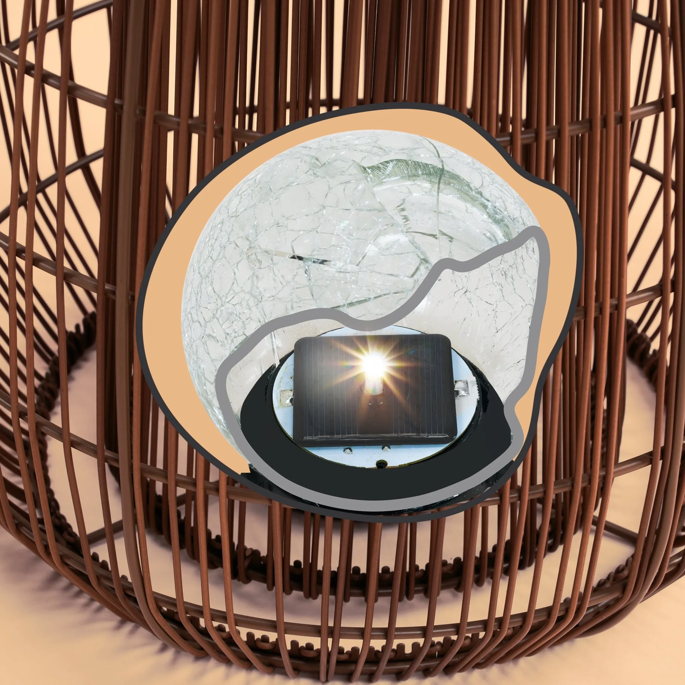 Solar Boho-Windlichter Isabella im 2er- Set