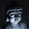 Solarbrunnen Buddha mit LED-Beleuchtung
