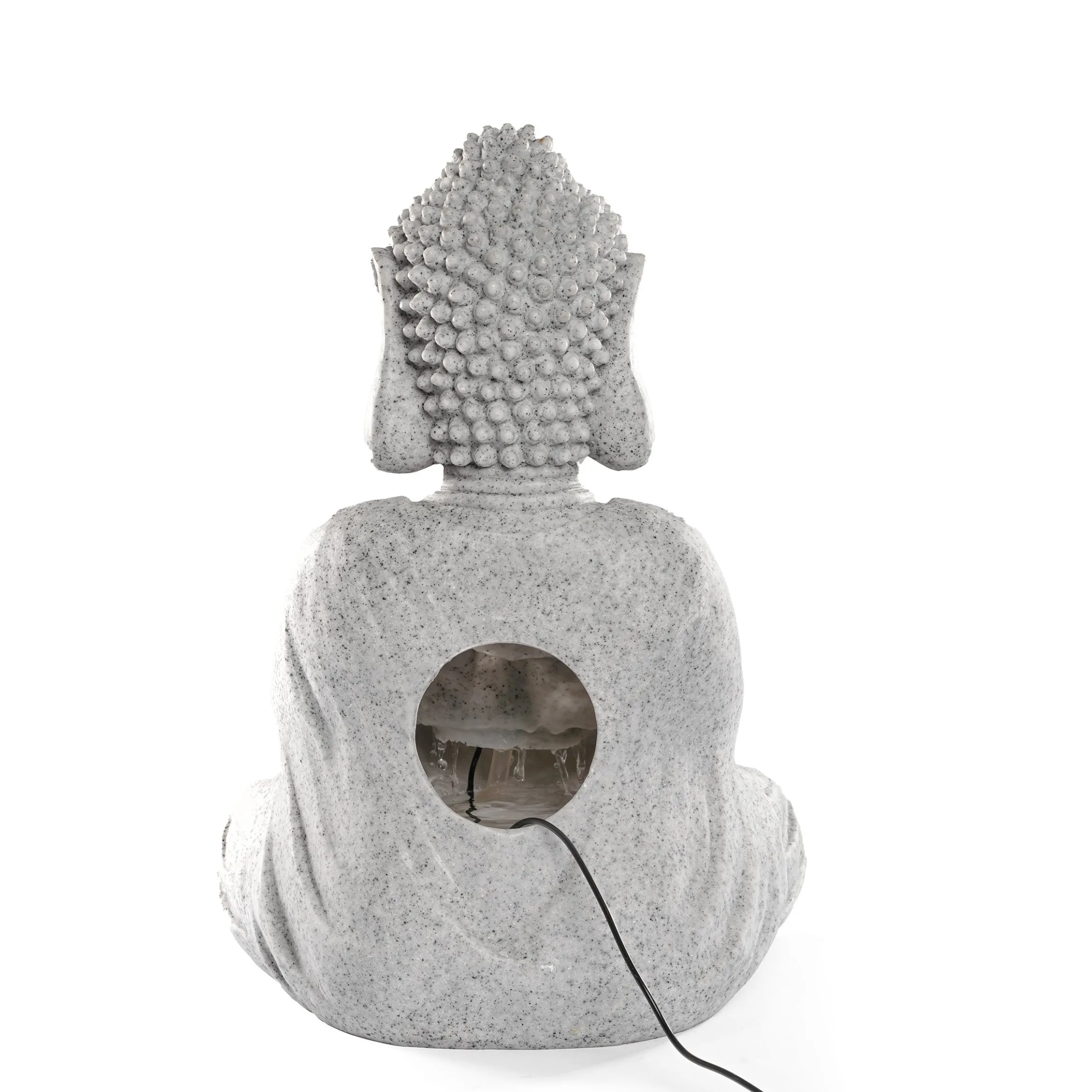 Solarbrunnen Buddha mit LED-Beleuchtung
