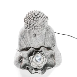 Solarbrunnen Buddha mit LED-Beleuchtung