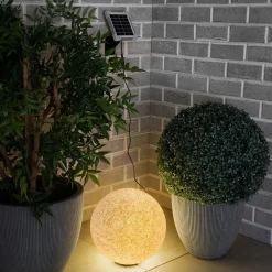 Solar Deko-Leuchtsteinset 30, 40 und 50 cm mit externen 2 W Solarmodul