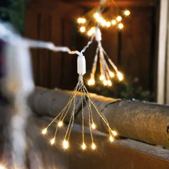Solar Deko-Lichterkette Feuerwerk mit 100 warmweißen LEDs