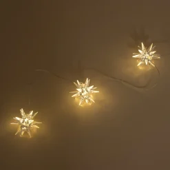 Solar Deko-Lichterkette mit 10 Adventssternen