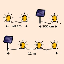 Solar Deko-Lichterkette mit Schmetterlingen