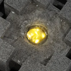 Solar Designbrunnen Modern Style mit LED Beleuchtung