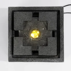 Solar Designbrunnen Modern Style mit LED Beleuchtung