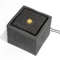 Solar Designbrunnen Silent mit LED Beleuchtung