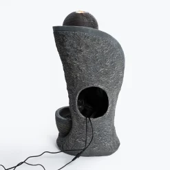 Solar Design Gartenbrunnen mit Wasserquelle und Kaskade