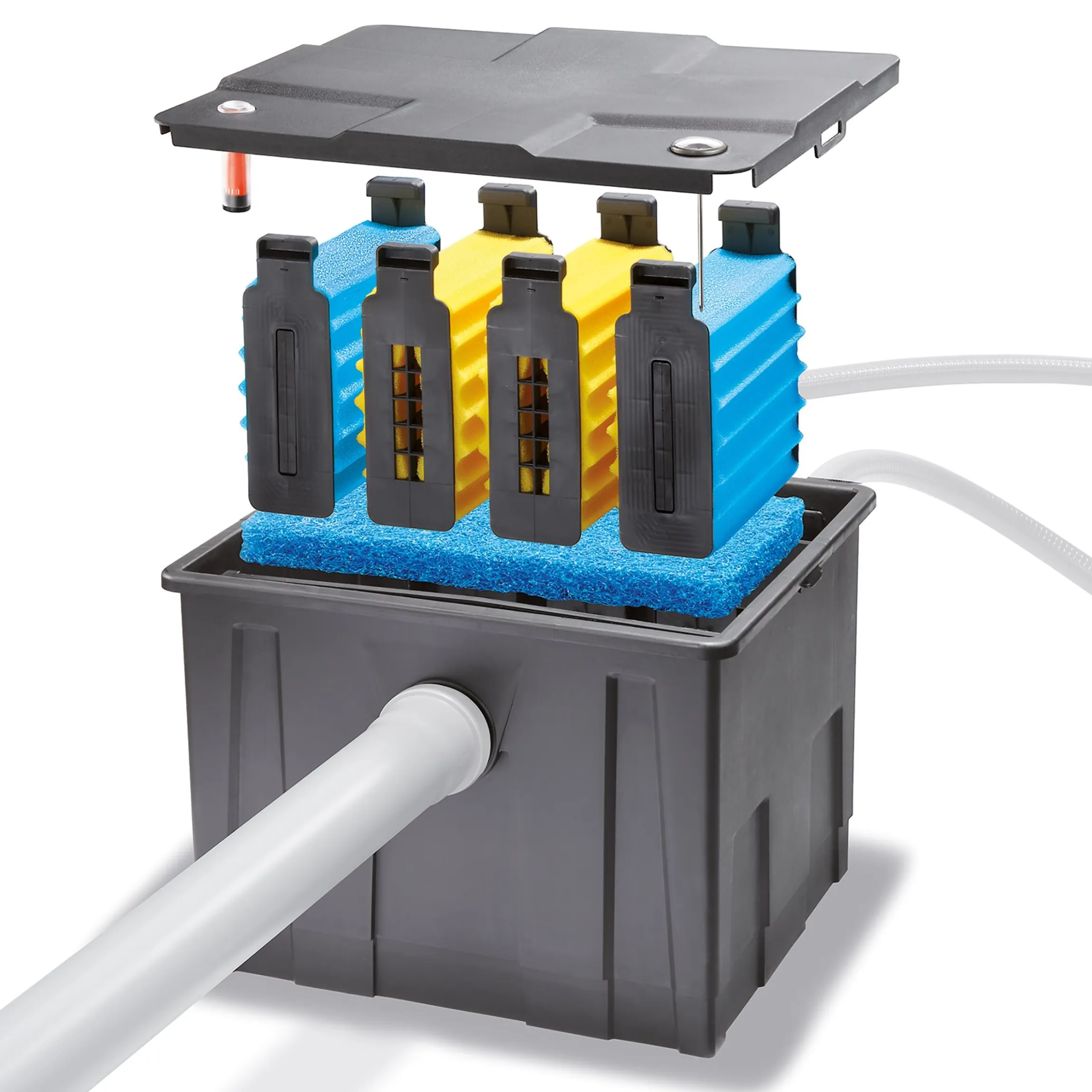 Solar Durchlauffilter-Set 70/2800 mit 12 Ah LiFePO4-Akkuspeicher