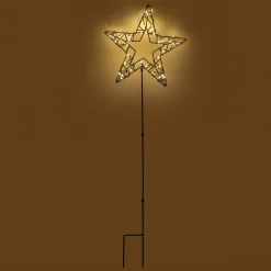 Solar Gartenstecker Weihnachtsstern mit 60 warmweißen LEDs