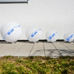 Solarkugel Liana ⌀ 40 cm mit Edelstahlsockel und Fernbedienung