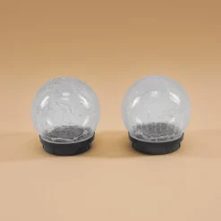 Solarkugel-Set Lichterzauber ⌀ 15 cm in Bruchglasoptik