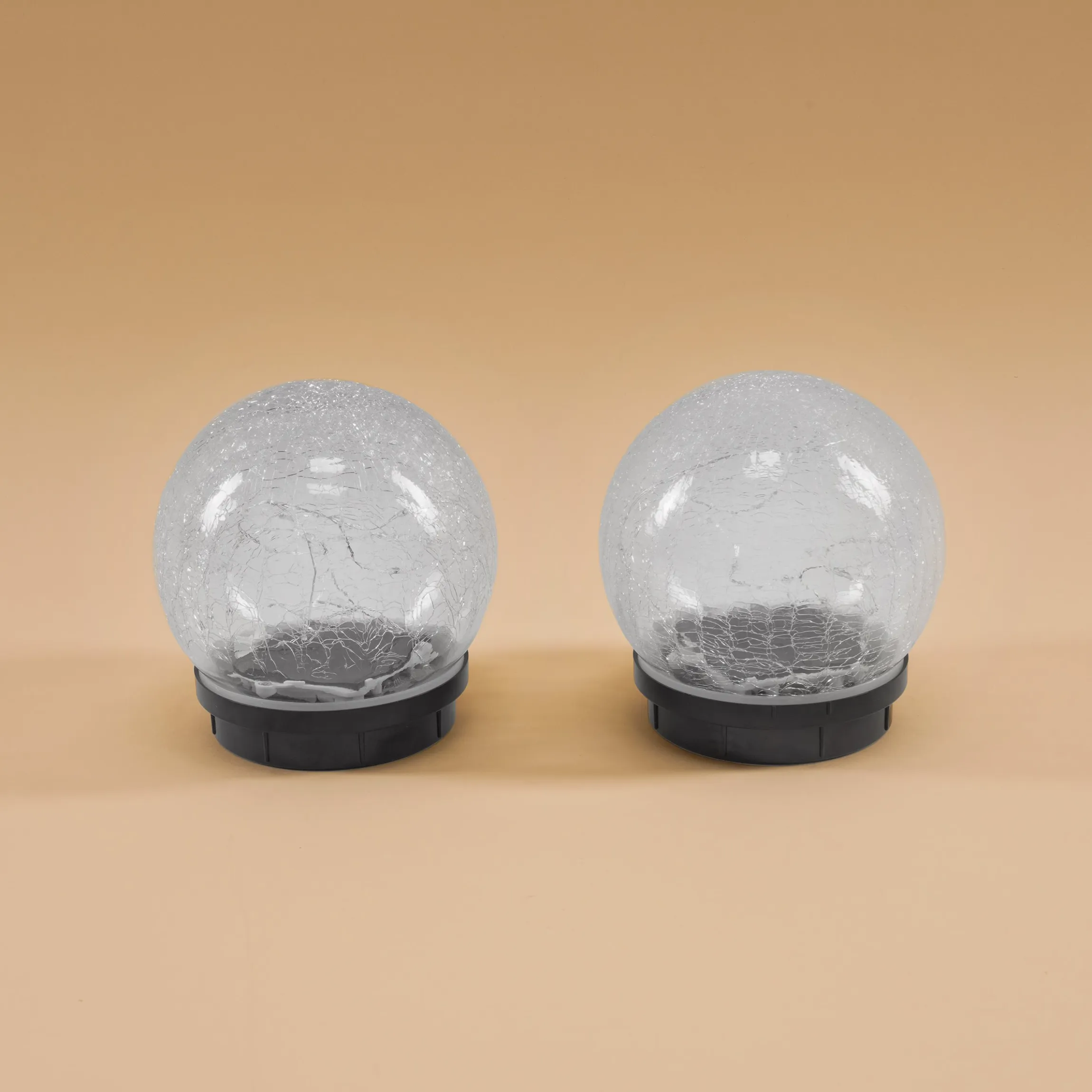 Solarkugel-Set Lichterzauber ⌀ 15 cm in Bruchglasoptik