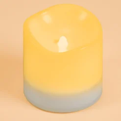 Solar Leuchtkerze Romantica mit Flackereffekt 10,5 x 10 cm