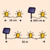 Solar Lichterkette mit 200 warmweißen LEDs
