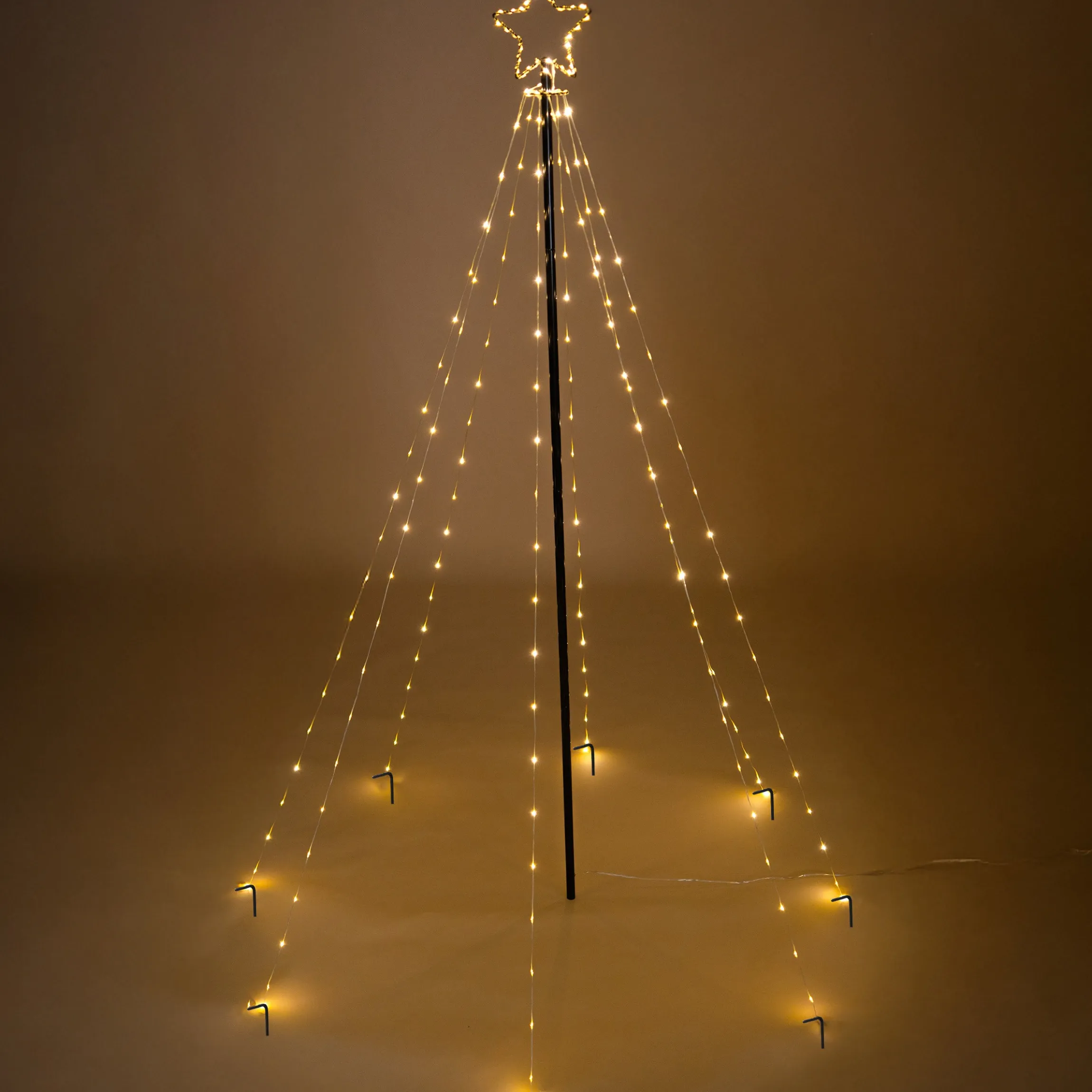 Solar Lichterketten Weihnachtsbaum XXL, Höhe 2 m mit 200 LEDs