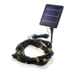Solar Lichternetz mit 144 warmweißen LEDs