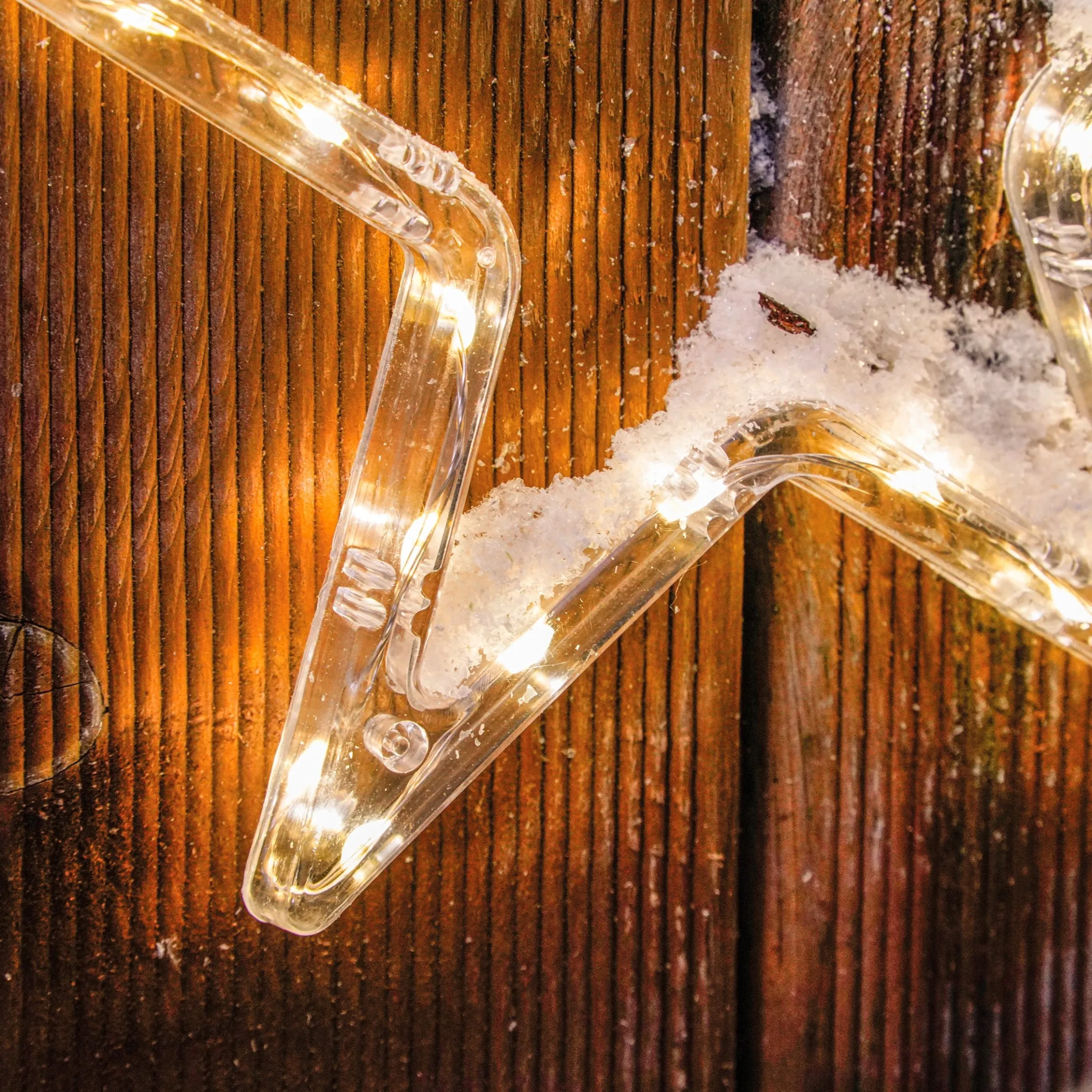 Solar Lichtervorhang Sternenregen mit 3 Sternen