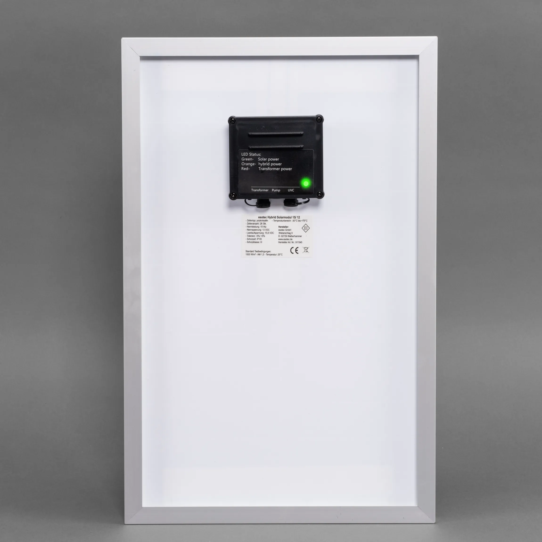 Solarmodul 15 Wp / 13 V für UV-Hybridsystem
