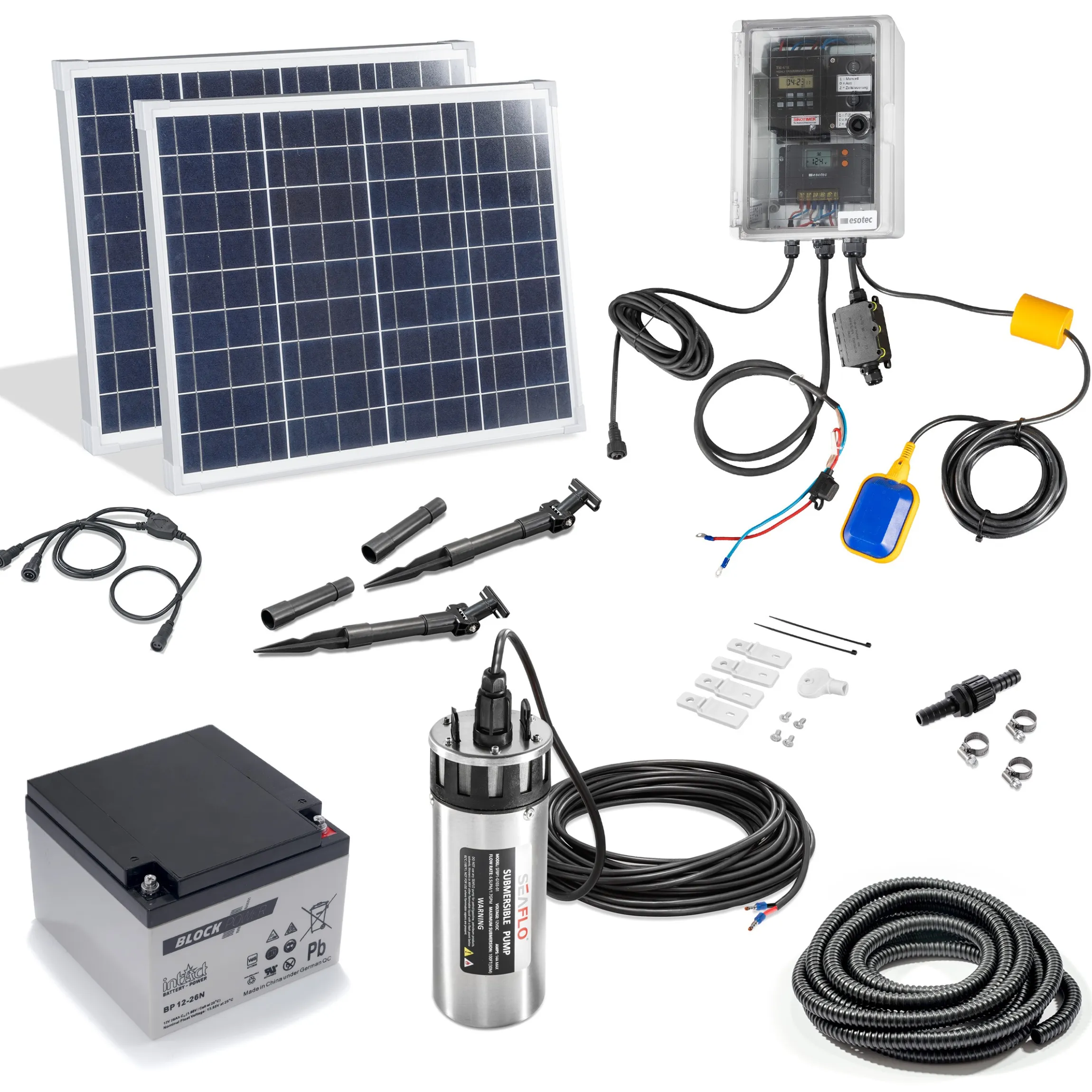 Solar Nachfüllset mit Tiefbrunnenpumpe