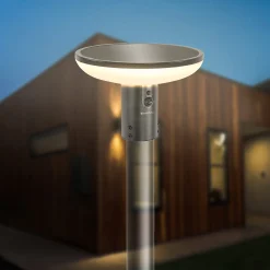 Solar PIR-Leuchtkopf Linus für Pfostenmontage