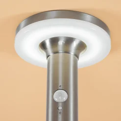Solar PIR-Standleuchte Lena 45 cm aus Edelstahl