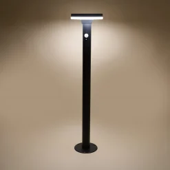 Solar PIR-Standleuchte Mia 85 cm in schwarz