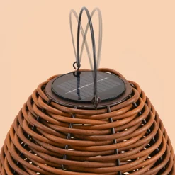 Solar Rattan Windlicht Victoria 60 cm, braun