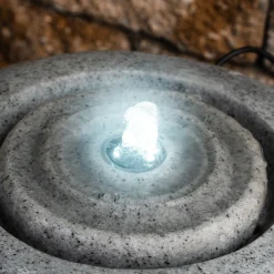 Solar Rundwasserquelle mit LED Licht