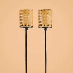 Solar Stab-Windlichter Samoa im 2er-Set