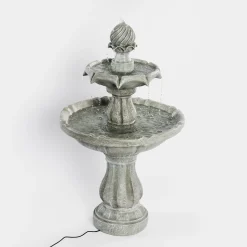Solar Standbrunnen 93 cm mit dreifach Wasserspiel