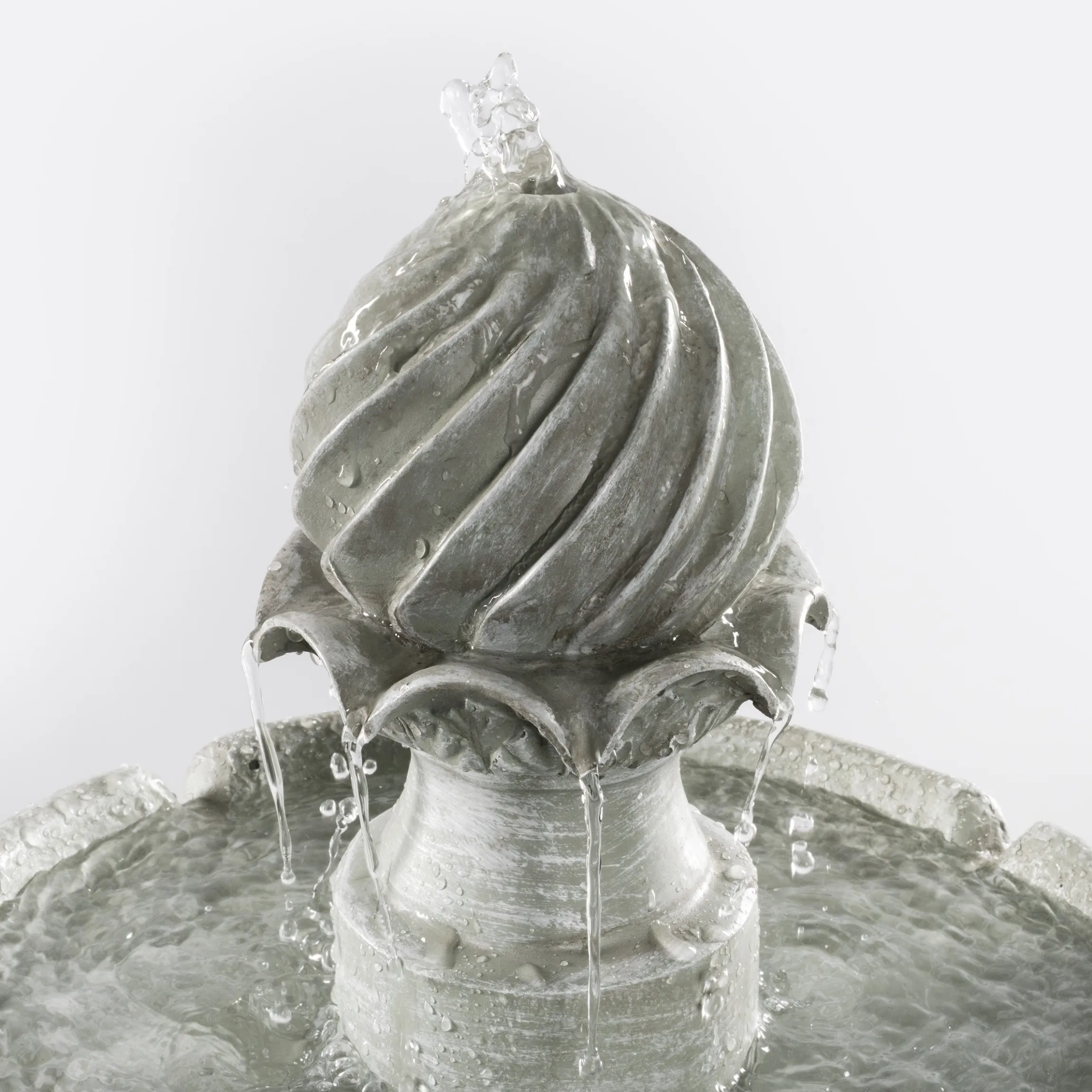 Solar Standbrunnen 93 cm mit dreifach Wasserspiel
