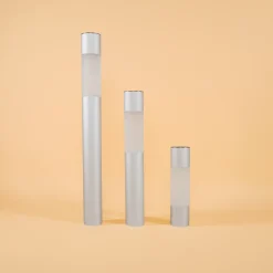 Solar Standleuchten Pole Light im 3er-Set bernsteinfarben