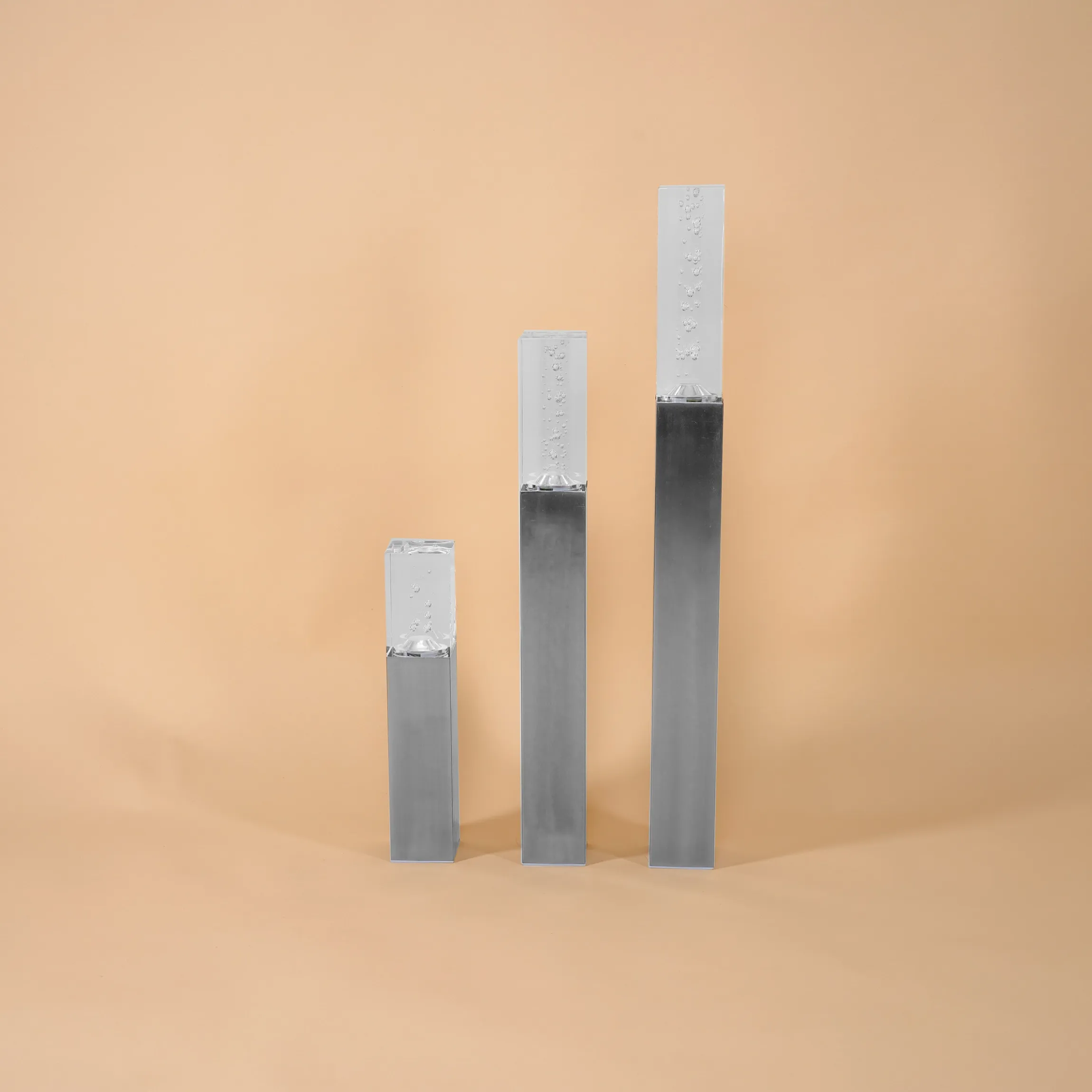 Solar Standleuchtenset "Bubble Tower 30, 50 und 63" bernsteinfarben