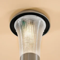 Solar Standleuchte Vesuv 38 cm duo color Edelstahl
