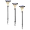 Solar Steckleuchten Set Capri 34 cm DuoColor Edelstahl