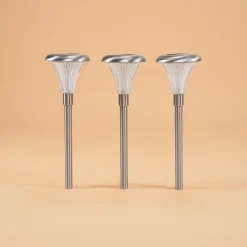 Solar Steckleuchten Set Capri 34 cm DuoColor Edelstahl