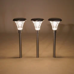 Solar Steckleuchten Set Capri 34 cm DuoColor Edelstahl
