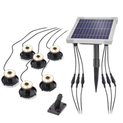 Solarstrahler Multispot Basic mit 6 Strahlern, 120 lm warmweiß