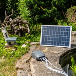 Solar Teichbelüfterset 25/600 5 Ausgänge mit 6 Ah LiFePO4 Akkuspeicher