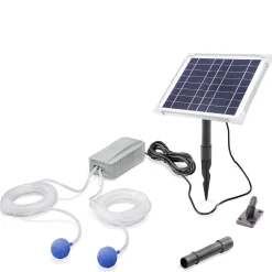 Solar Teichbelüfterset 6/200 mit 1,5 Ah LiFePO4 Akkuspeicher